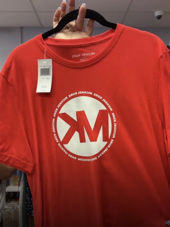 Michael Kors Other - Michael Kors Red Crewneck T-Shirt with White MK Emblem